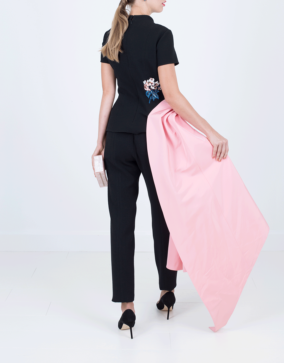 OSCAR DE LA RENTA-Beaded Top With Sash-