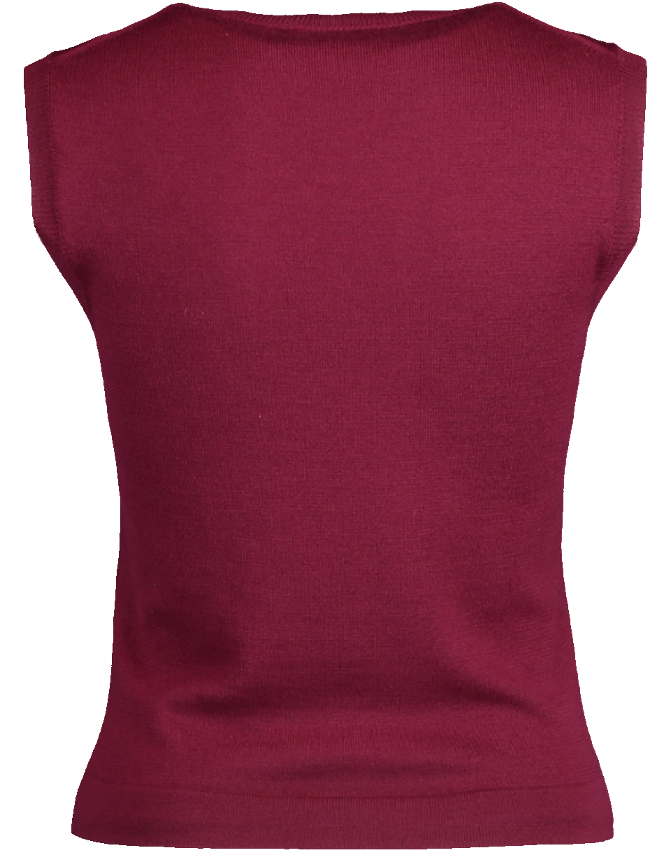 OSCAR DE LA RENTA-Crewneck Shell Top-