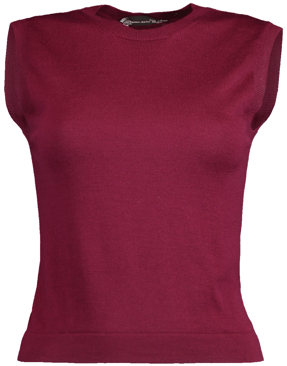 OSCAR DE LA RENTA-Crewneck Shell Top-