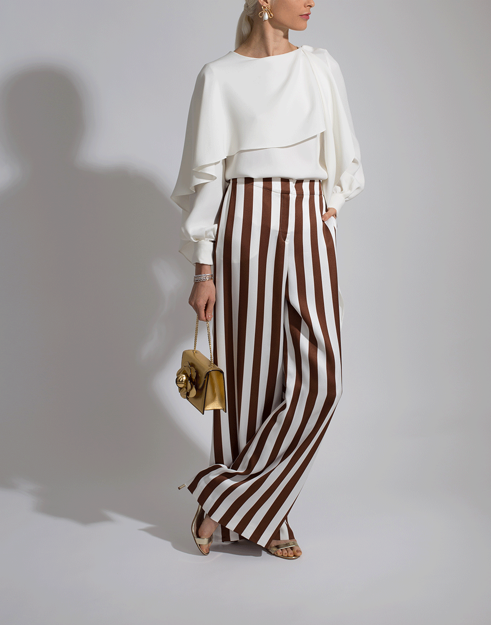 OSCAR DE LA RENTA-Drape Neck Top-