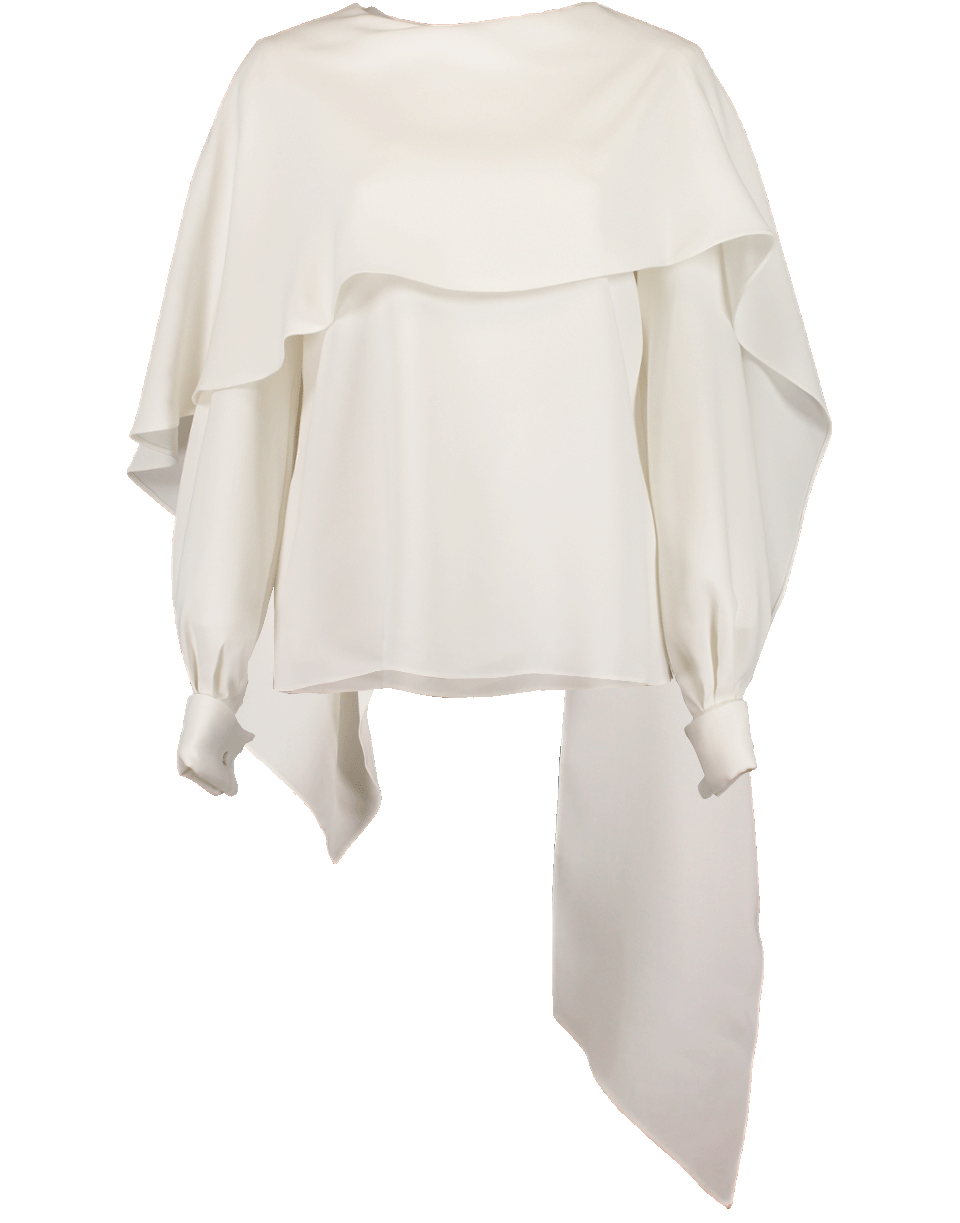OSCAR DE LA RENTA-Drape Neck Top-