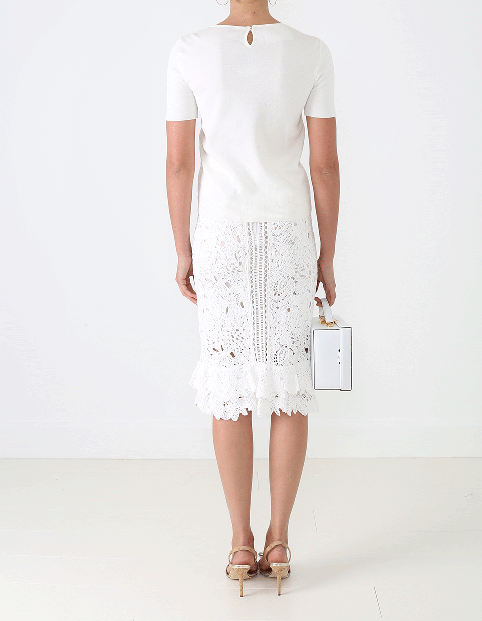OSCAR DE LA RENTA-Birdsnest Knit Back Top-