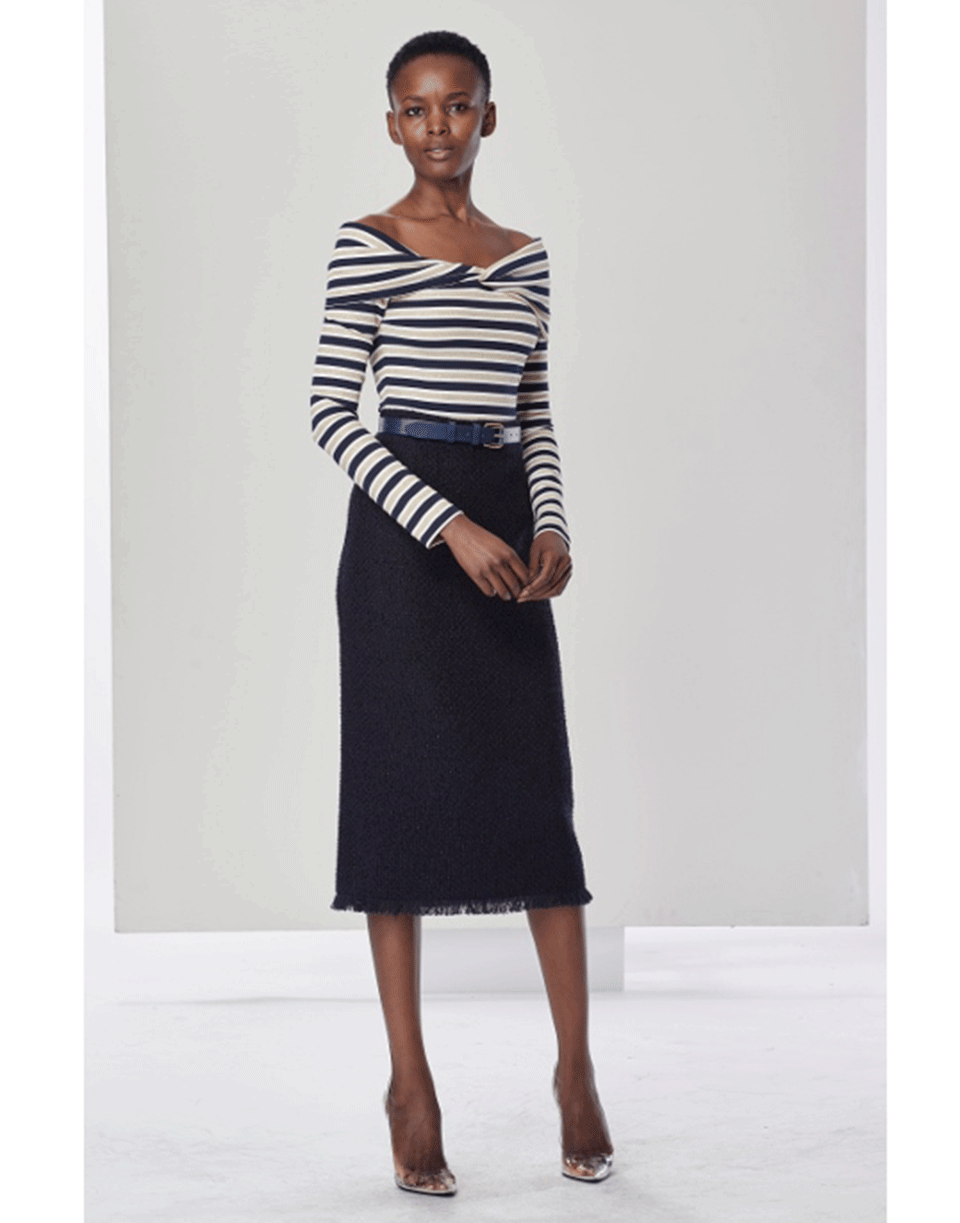 OSCAR DE LA RENTA-Off Shoulder Top-