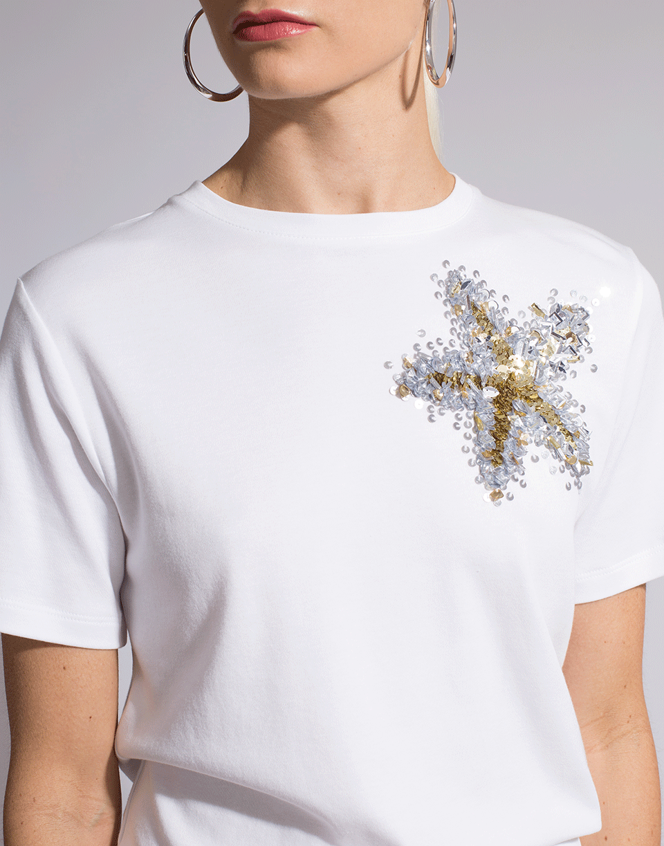 OSCAR DE LA RENTA-Starfish Top-WHITE