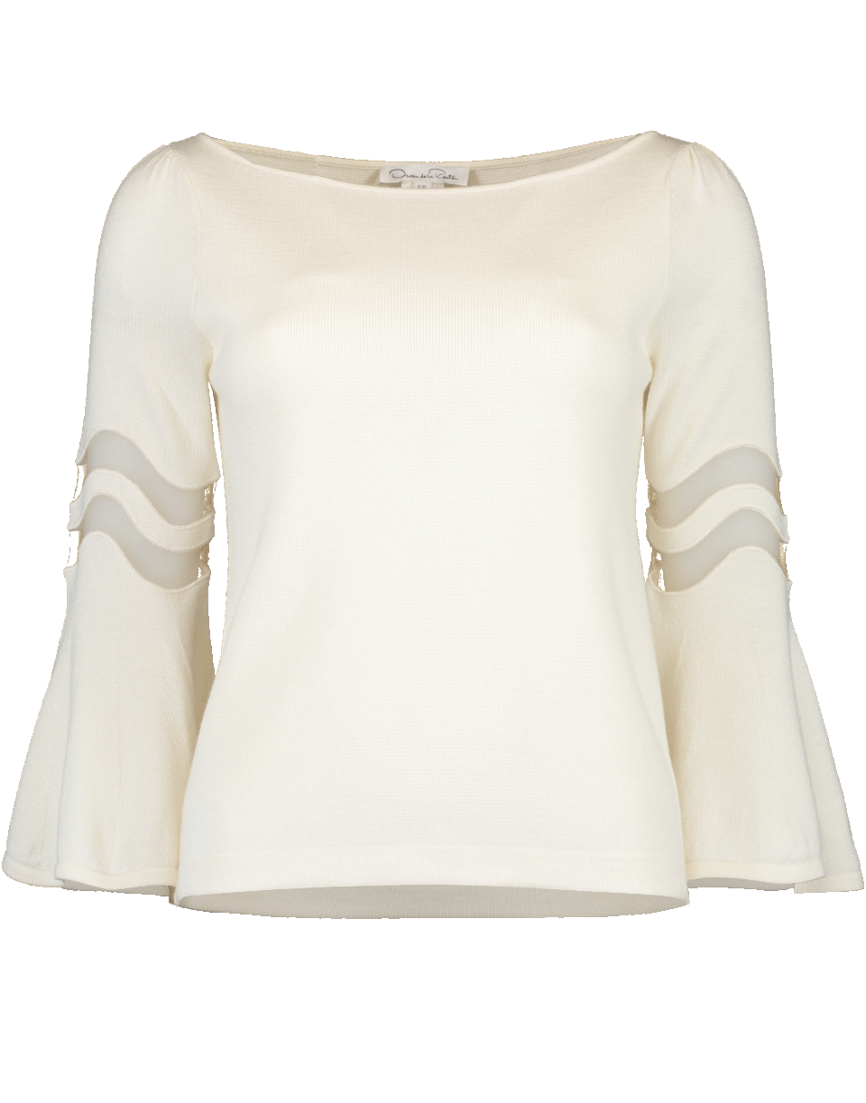 OSCAR DE LA RENTA-Flutter Knit Top-