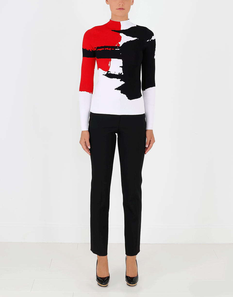 OSCAR DE LA RENTA-Abstract Print Pullover-