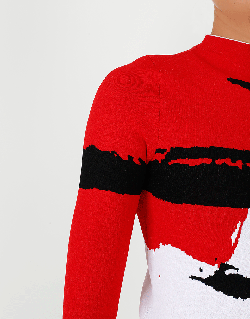 OSCAR DE LA RENTA-Abstract Print Pullover-