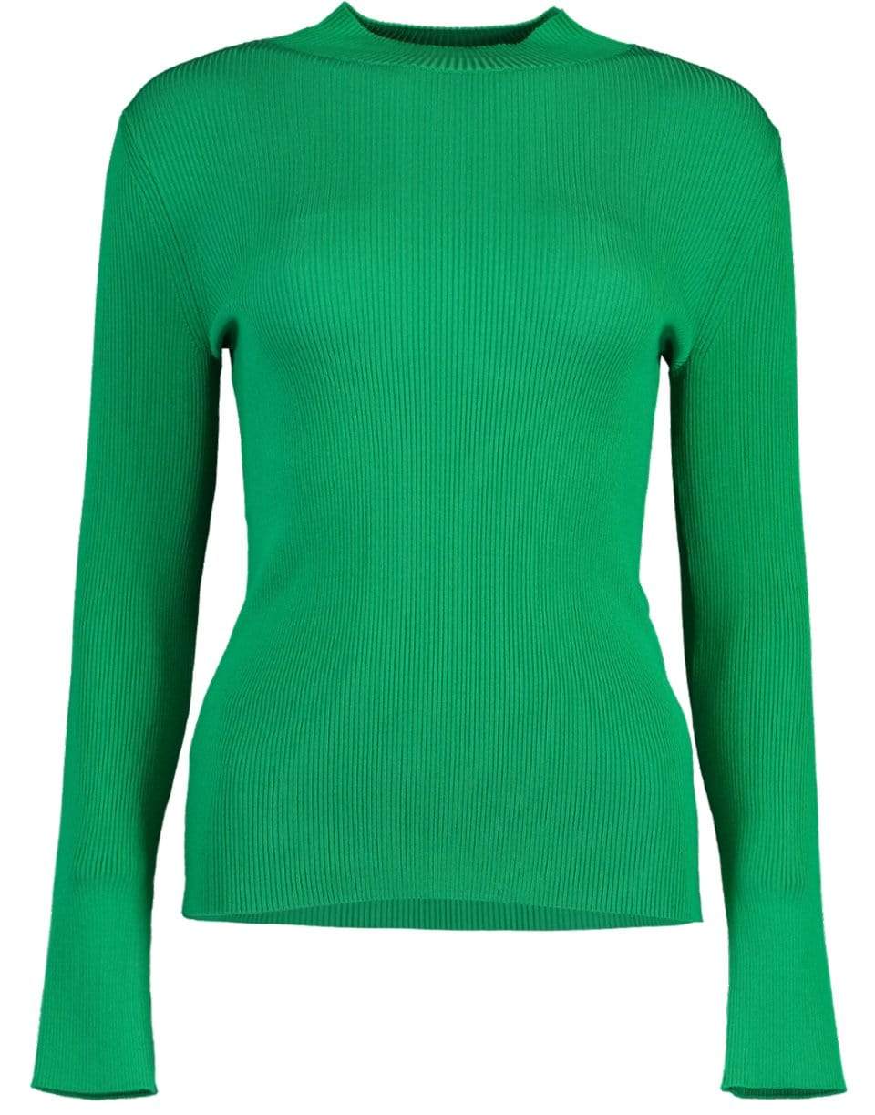 OSCAR DE LA RENTA-Mock Neck Long Sleeve Pullover-