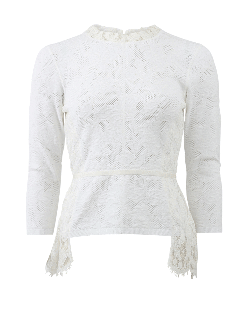OSCAR DE LA RENTA-Lace Pull-Over Knit-