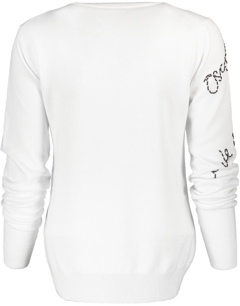 OSCAR DE LA RENTA-Signature Heart Knit Sweater-