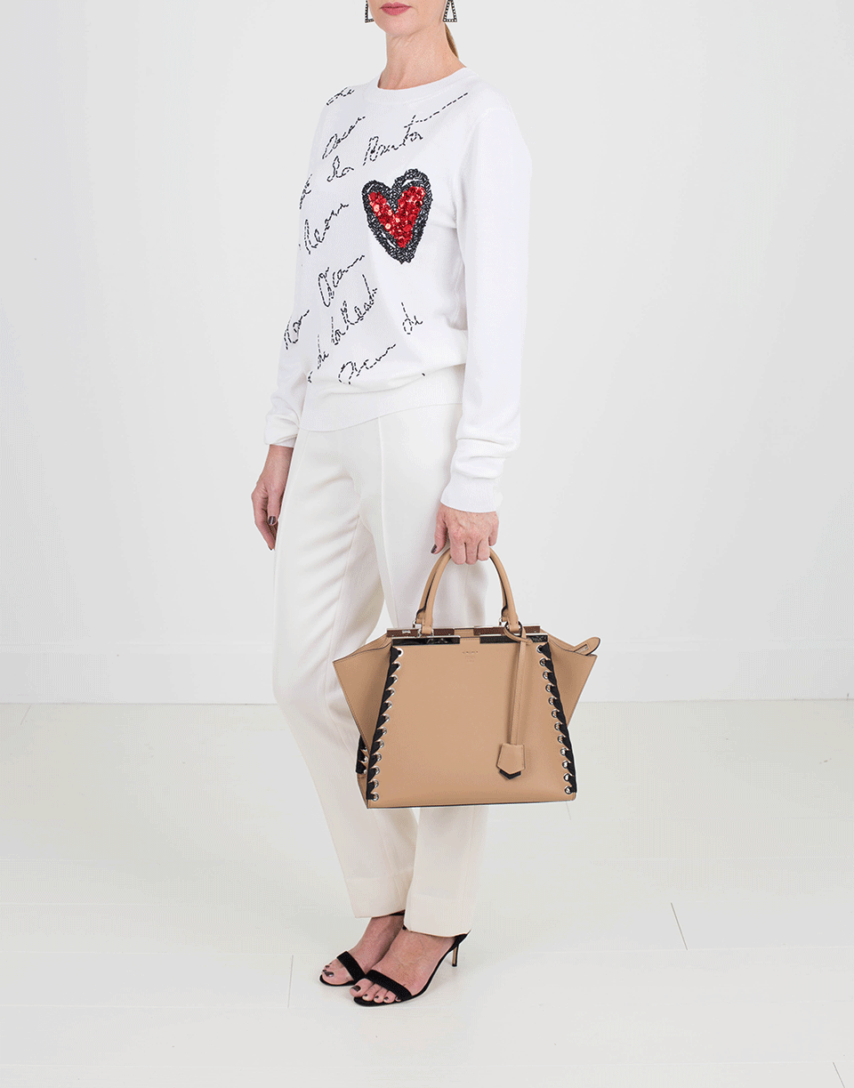 OSCAR DE LA RENTA-Signature Heart Knit Sweater-
