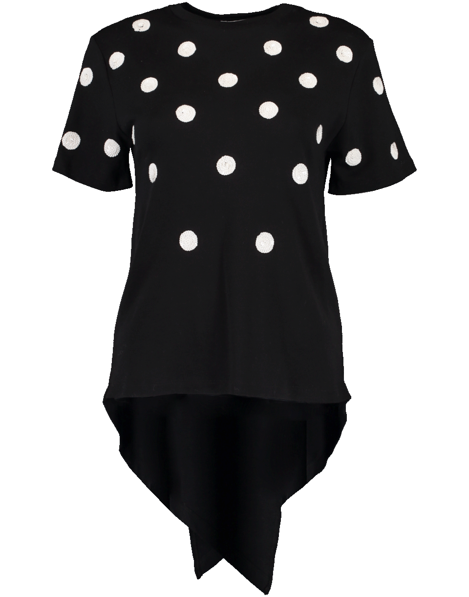 OSCAR DE LA RENTA-Sequin Polka Dot Tee-