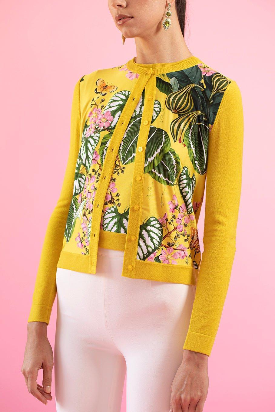 OSCAR DE LA RENTA-Sleeveless Botanical Top-