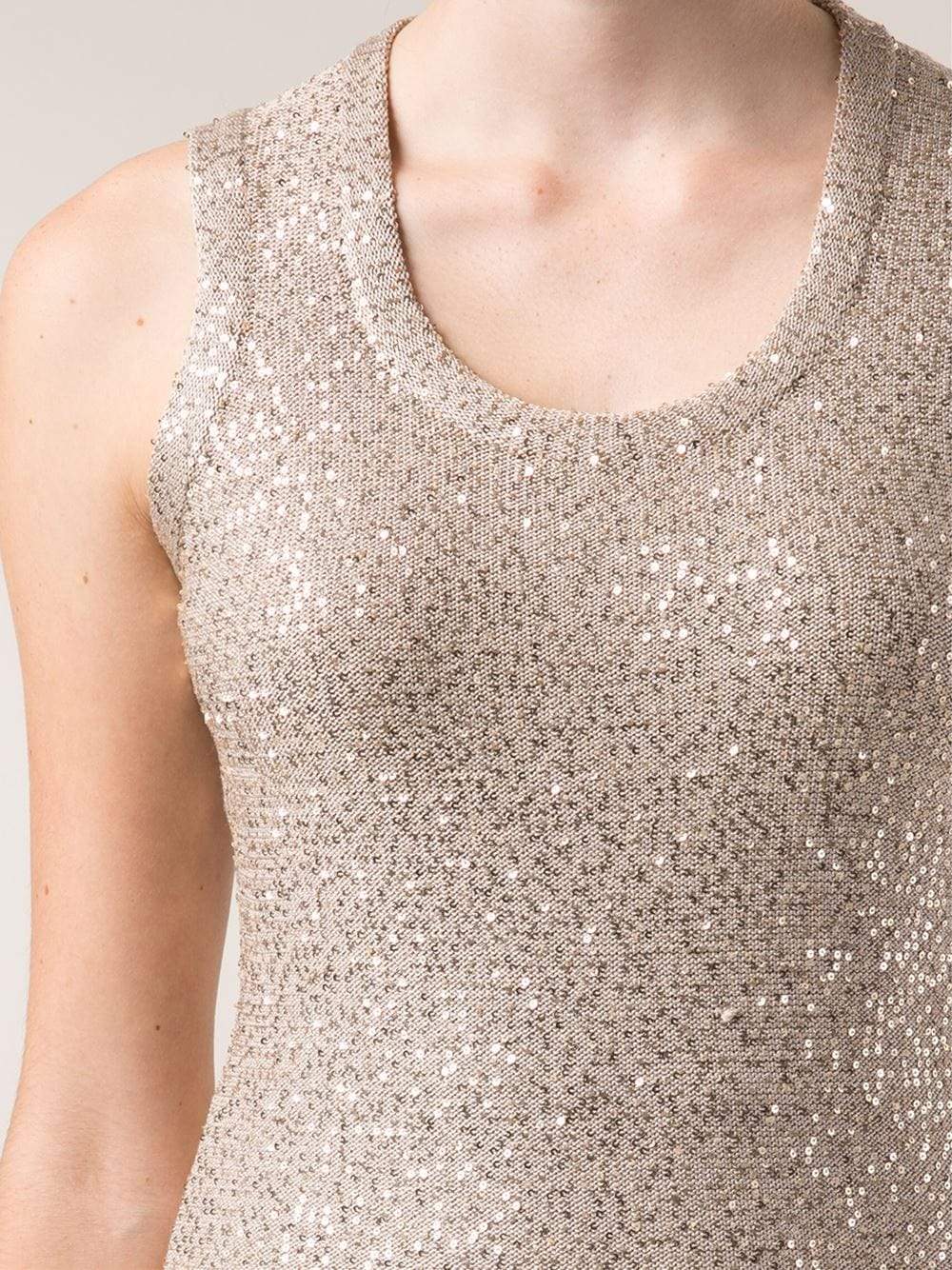 OSCAR DE LA RENTA-Sequin Tank-