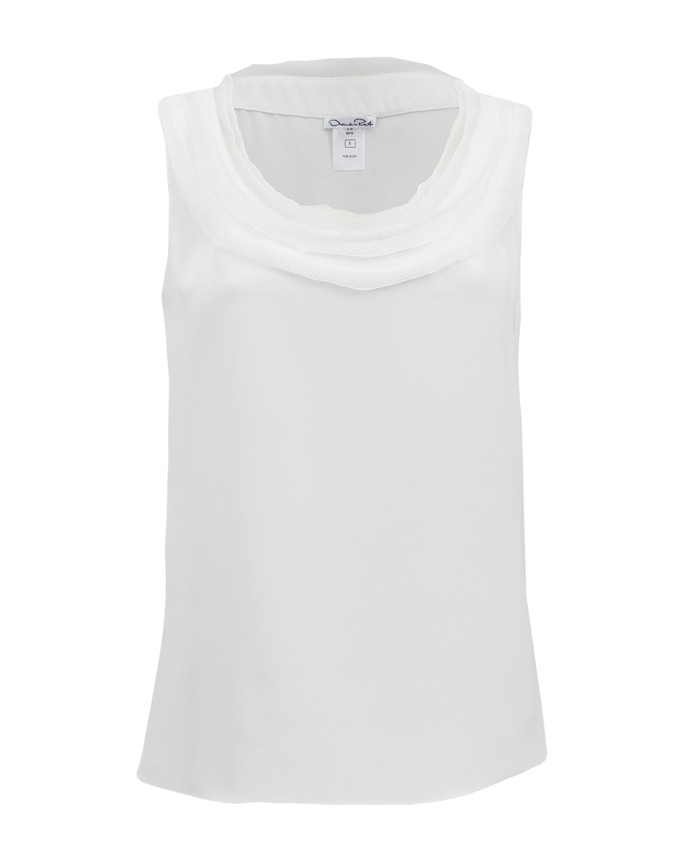 OSCAR DE LA RENTA-Sleeveless Scoopneck Underpinning Top-
