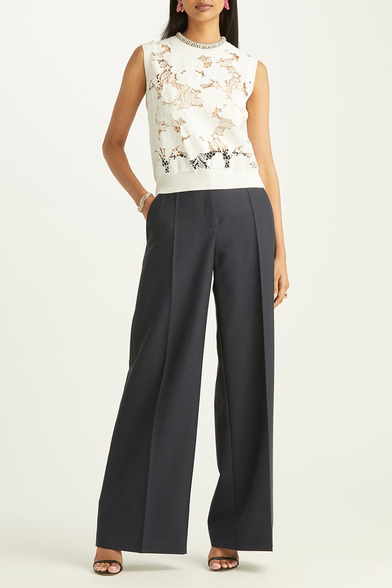 OSCAR DE LA RENTA-Magnolia Guipure Lace Tank-