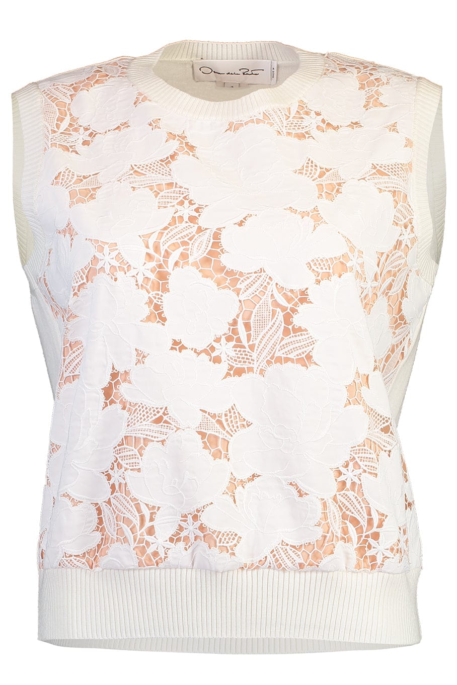 OSCAR DE LA RENTA-Magnolia Guipure Lace Tank-