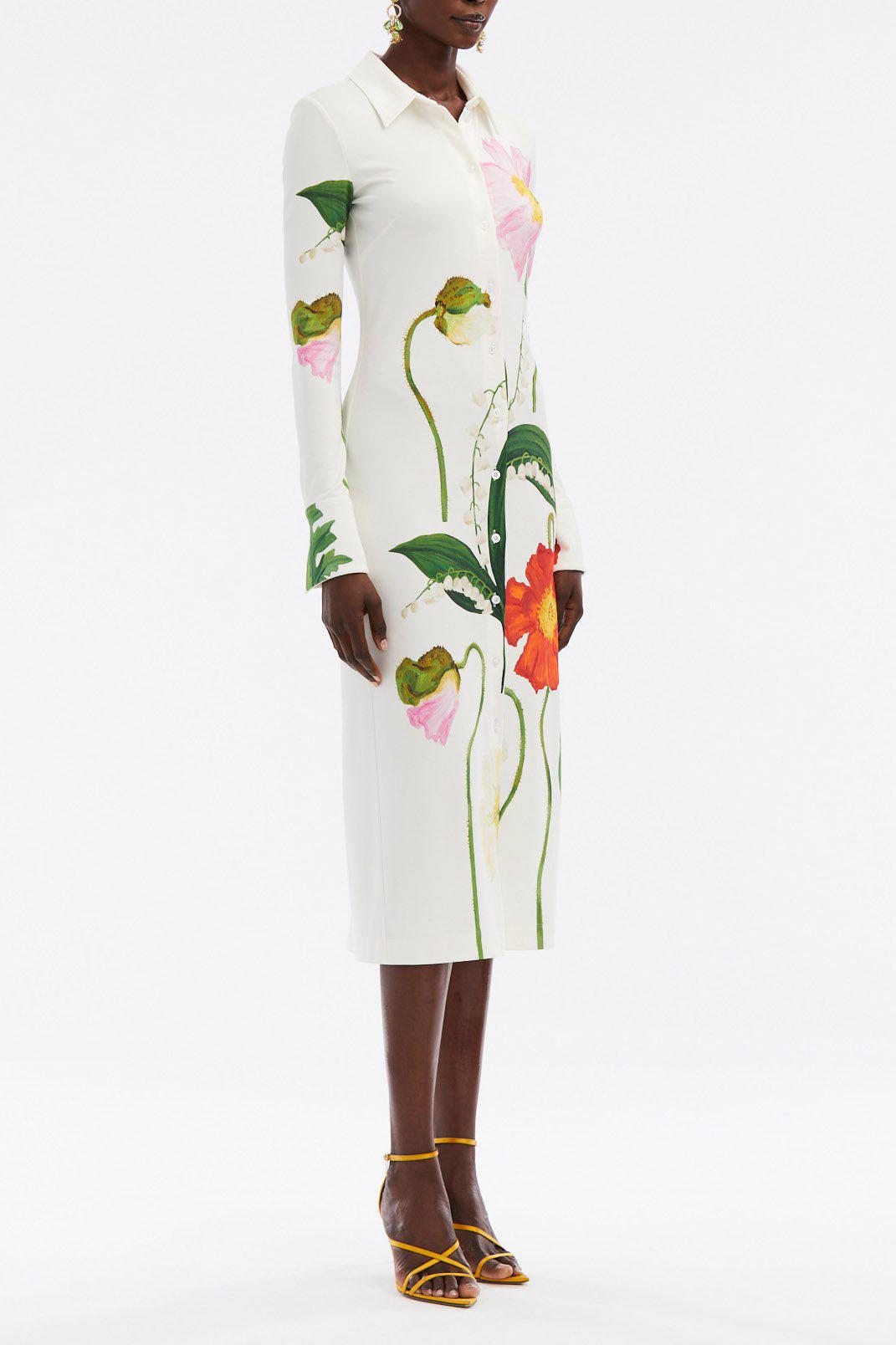 OSCAR DE LA RENTA-Oversized Poppy Tunic Blouse-