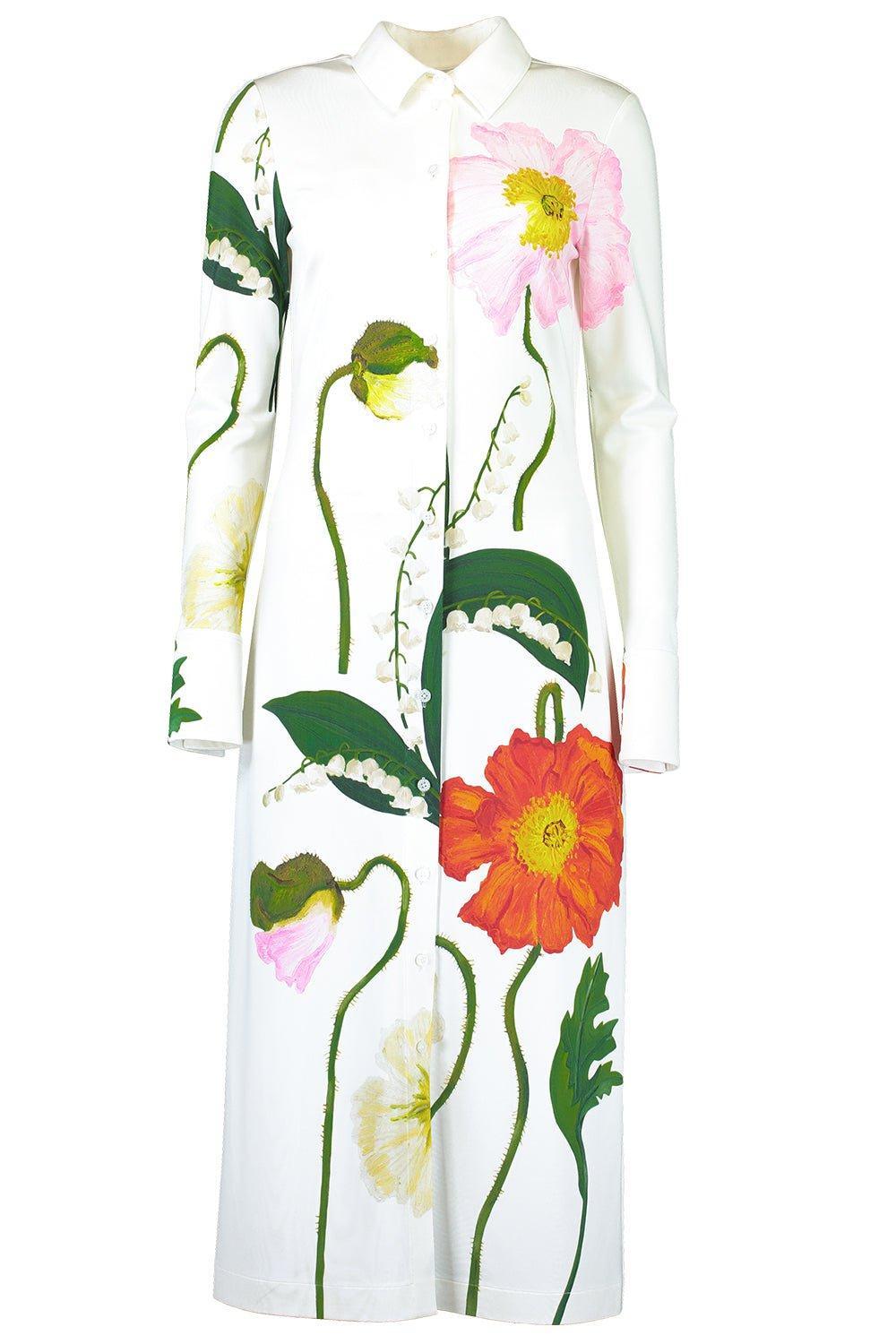 OSCAR DE LA RENTA-Oversized Poppy Tunic Blouse-