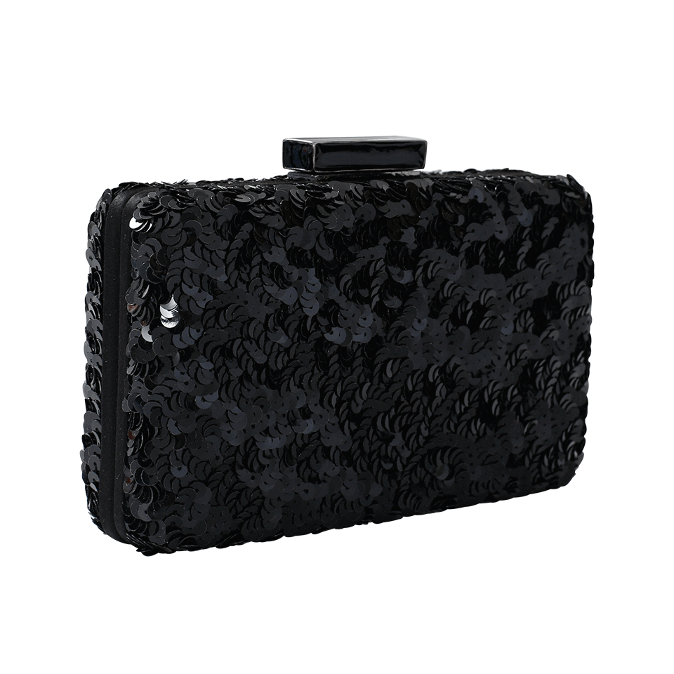 OSCAR DE LA RENTA-Rogan Sequin Box Clutch-BLACK