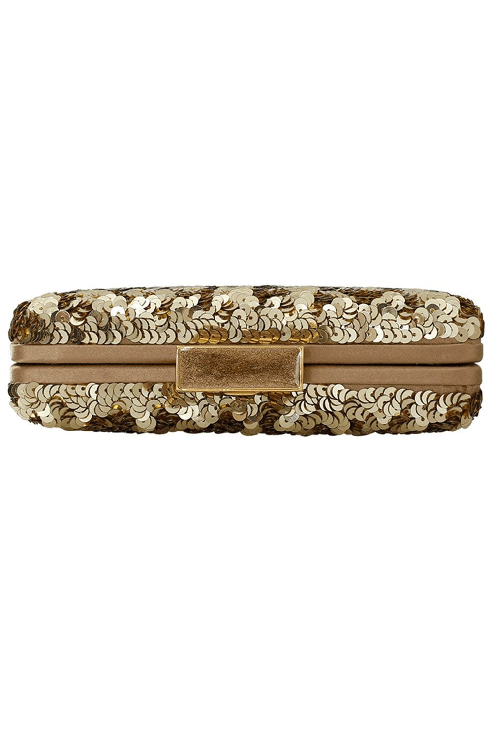 OSCAR DE LA RENTA-Rogan Sequin Box Clutch-GLD MULT