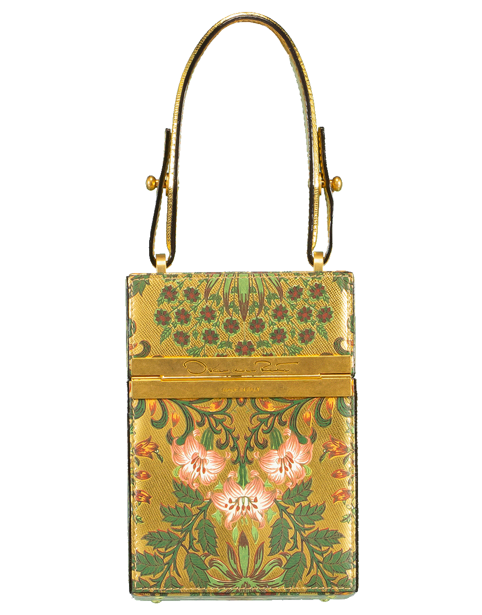 OSCAR DE LA RENTA-Alibi Box Clutch-GOLD