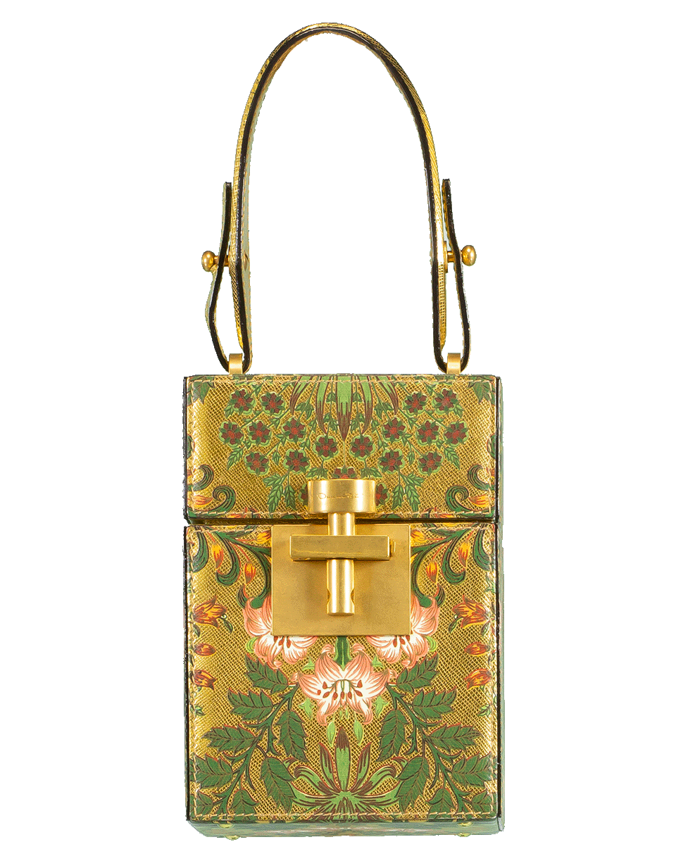 OSCAR DE LA RENTA-Alibi Box Clutch-GOLD