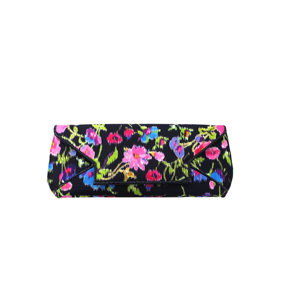 OSCAR DE LA RENTA-Mikado Floral Clutch-NAVY