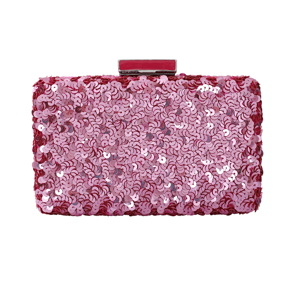 OSCAR DE LA RENTA-Rogan Sequin Box Clutch-PINK