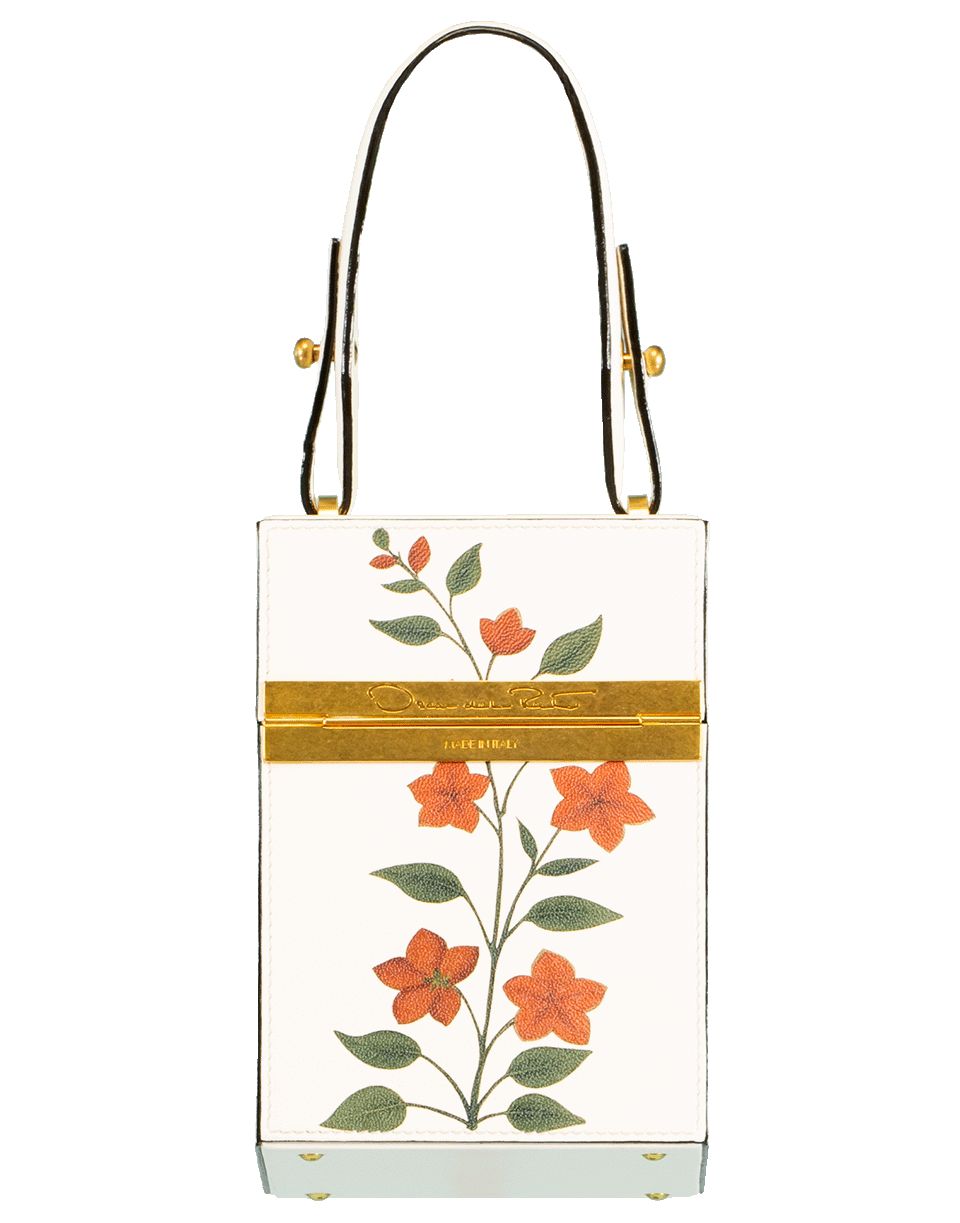 OSCAR DE LA RENTA-Printed Leather Alibi Bag-SHELL