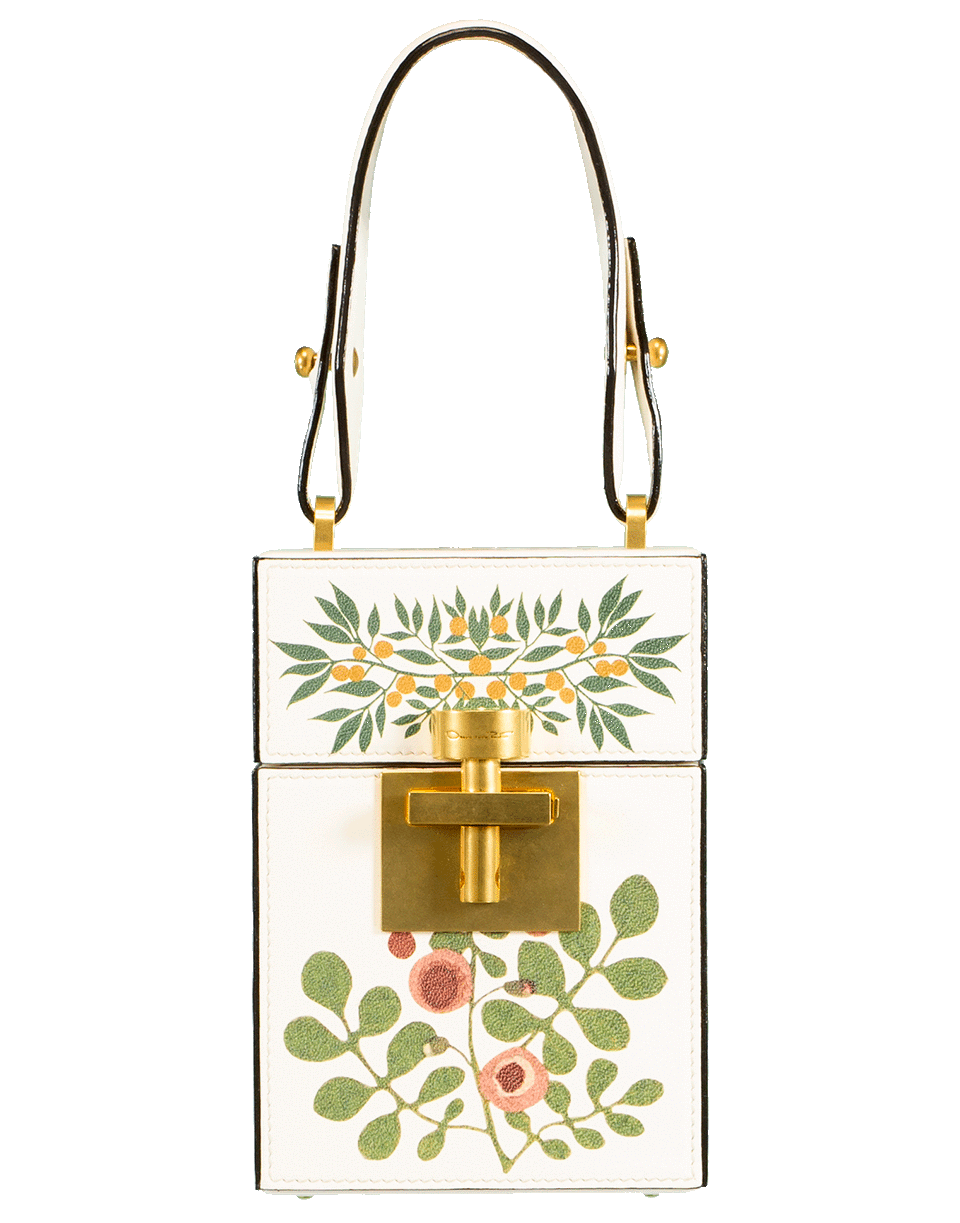 OSCAR DE LA RENTA-Printed Leather Alibi Bag-SHELL