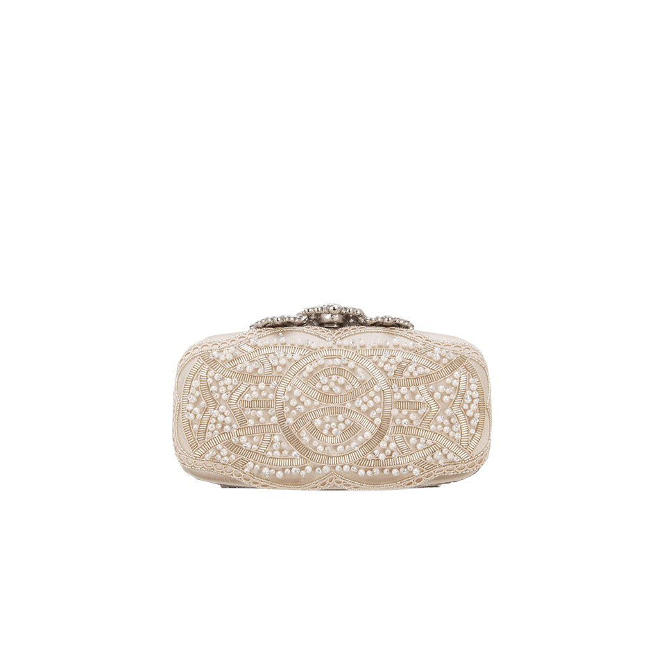 OSCAR DE LA RENTA-Crown Goa Evening Clutch-CHAMPAGN