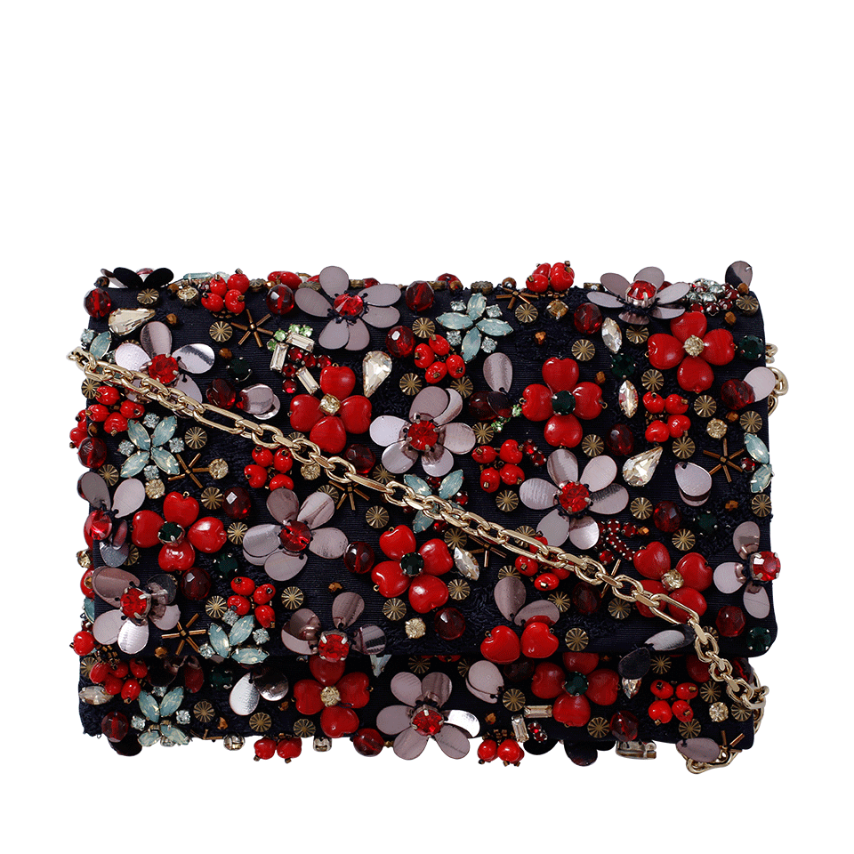 OSCAR DE LA RENTA-Petite Evening Bag-RED/MLTI