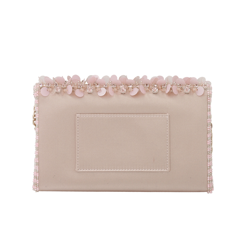 OSCAR DE LA RENTA-Embroidered Petite Evening Bag-SOFTPINK