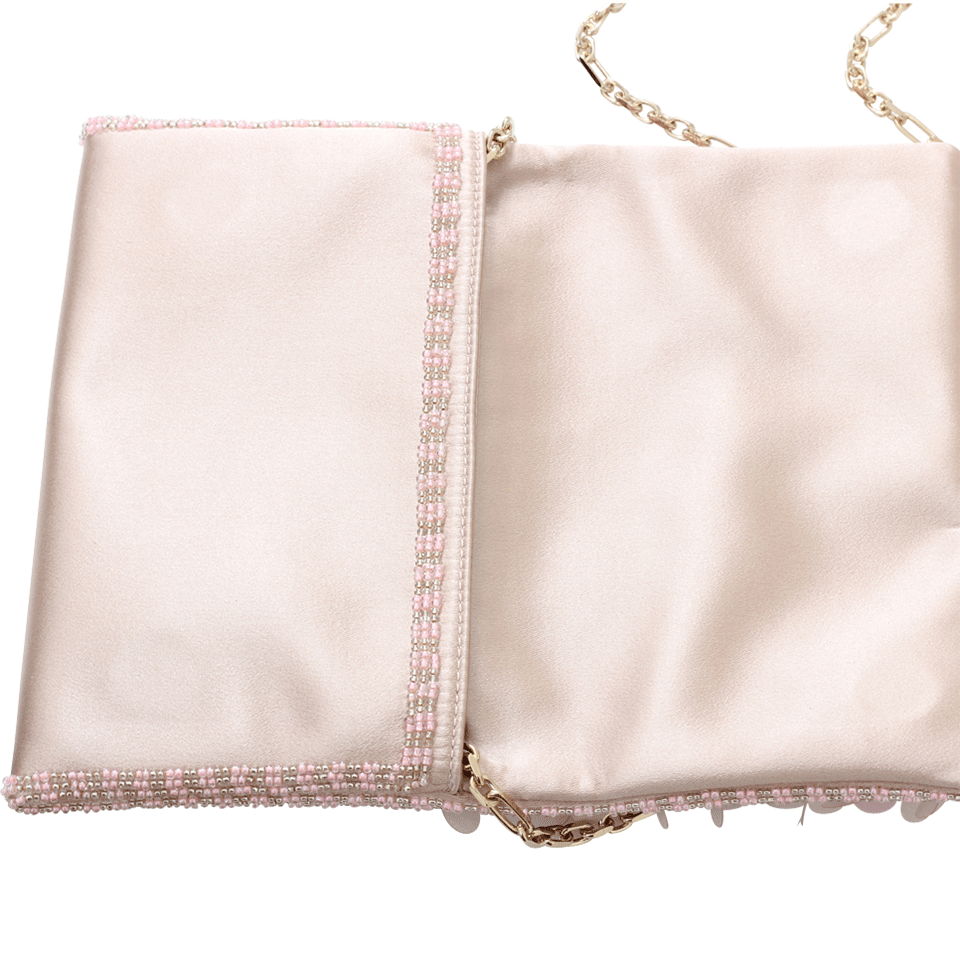 OSCAR DE LA RENTA-Embroidered Petite Evening Bag-SOFTPINK