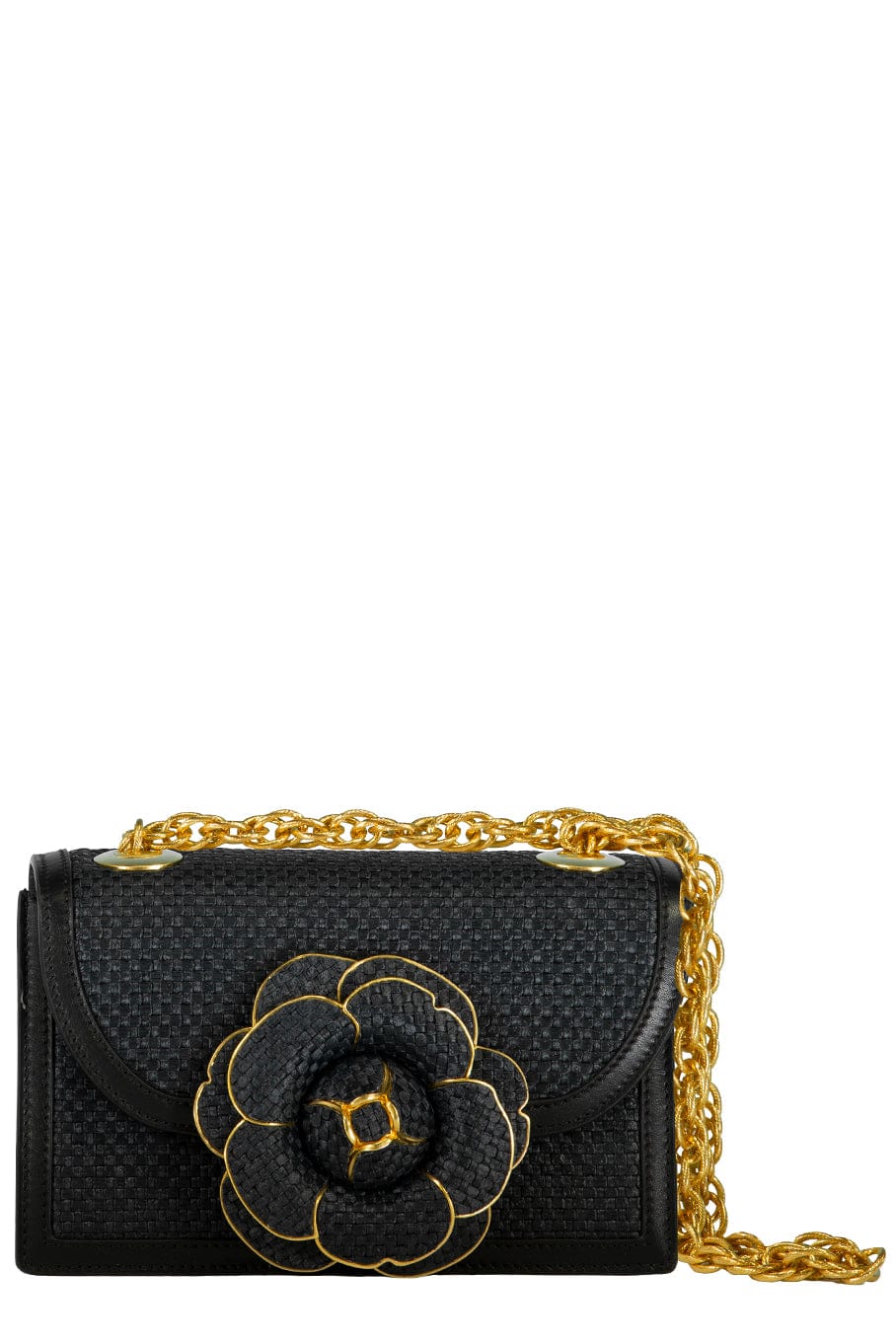 OSCAR DE LA RENTA-Tro Bag- Black-BLACK