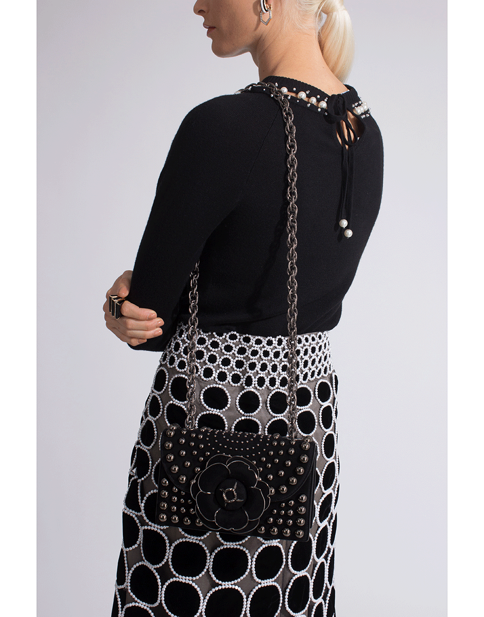 OSCAR DE LA RENTA-Tro Stud Crossbody Bag-BLACK
