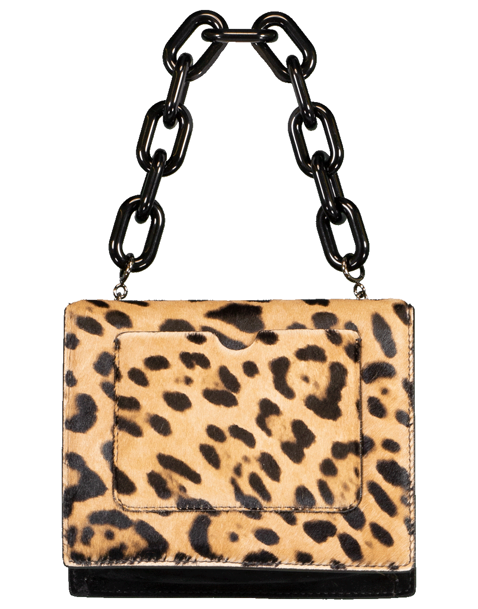 OSCAR DE LA RENTA-Mini TRO Leopard Print Bag-BLK/CAML