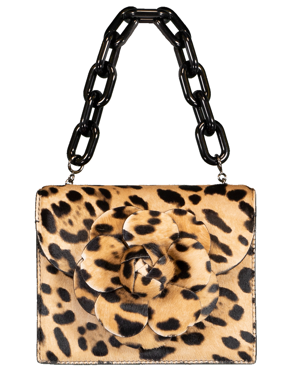 OSCAR DE LA RENTA-Mini TRO Leopard Print Bag-BLK/CAML