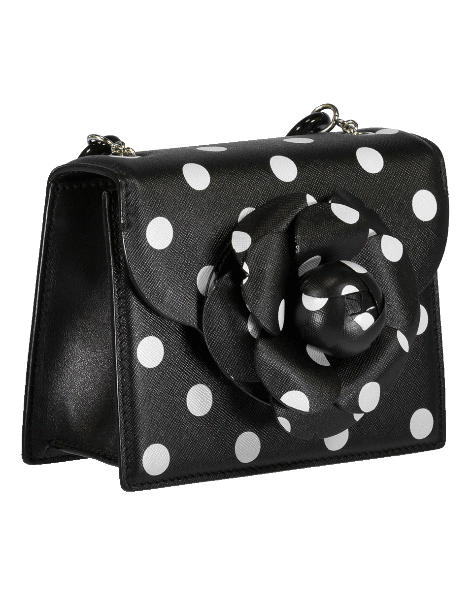 OSCAR DE LA RENTA-Mini Tro Printed Handbag-BLK/WHT