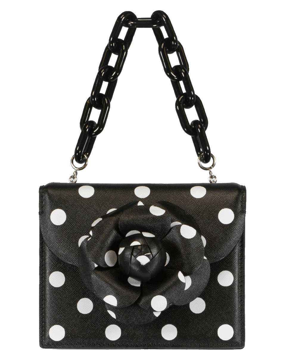 OSCAR DE LA RENTA-Mini Tro Printed Handbag-BLK/WHT