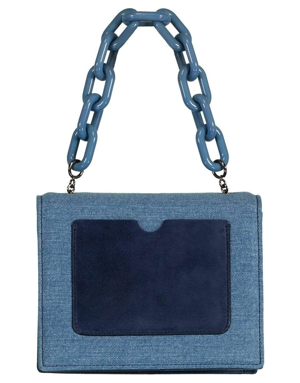 OSCAR DE LA RENTA-Denim Mini TRO Bag-BLUE