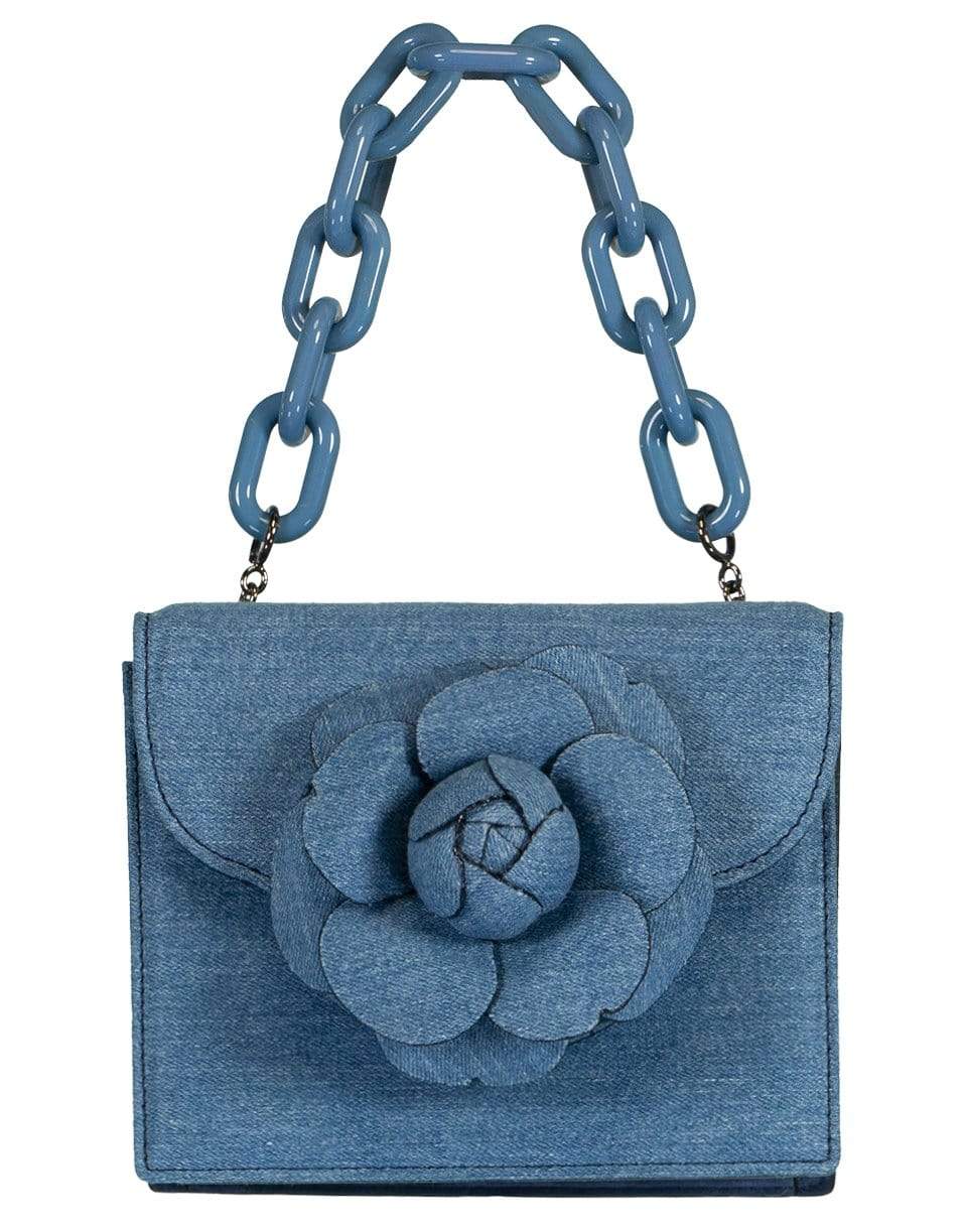 OSCAR DE LA RENTA-Denim Mini TRO Bag-BLUE
