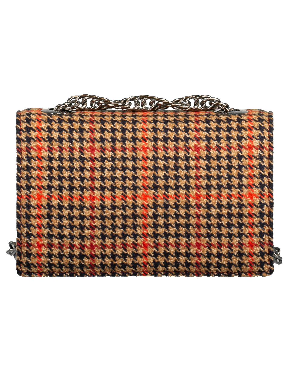 OSCAR DE LA RENTA-TRO Glen Plaid Bag-CAMEL
