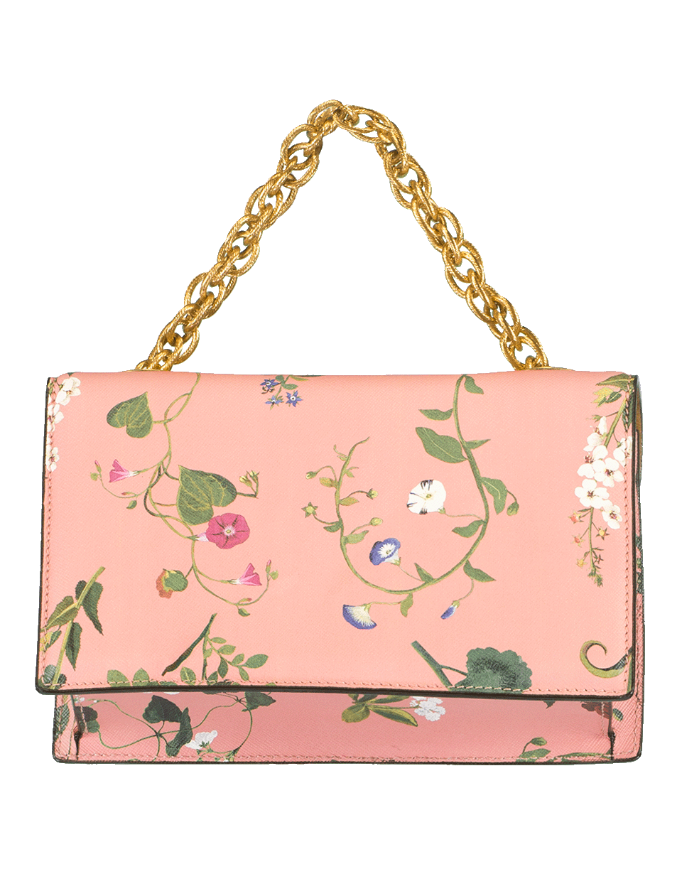 OSCAR DE LA RENTA-Floral Print Tro Handbag-CLAY