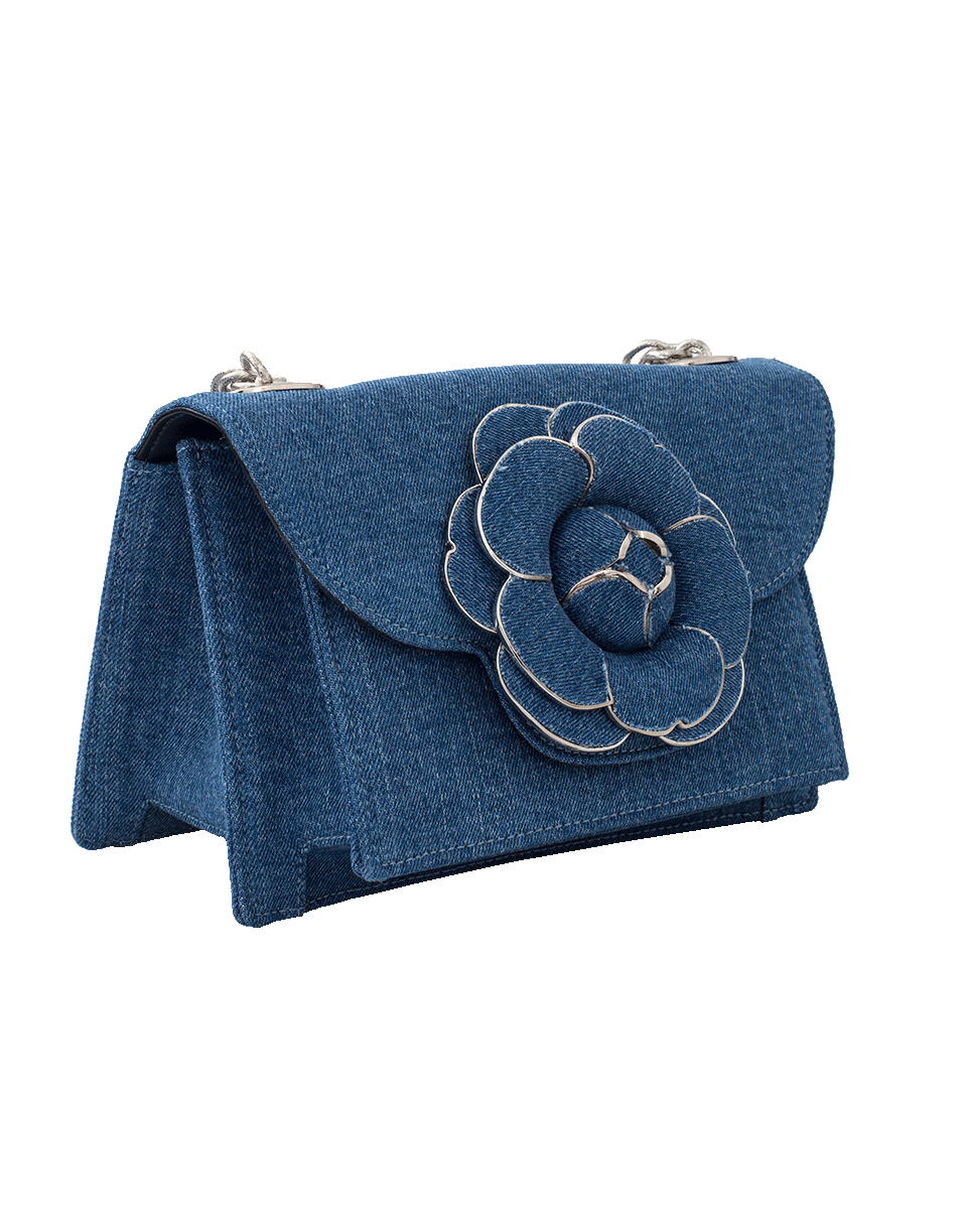 OSCAR DE LA RENTA-Gardenia Crossbody-DENIM