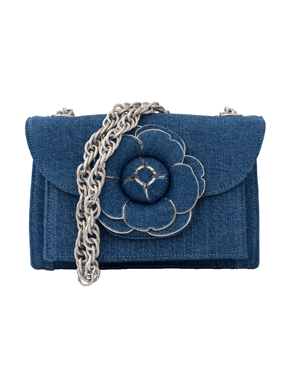 OSCAR DE LA RENTA-Gardenia Crossbody-DENIM