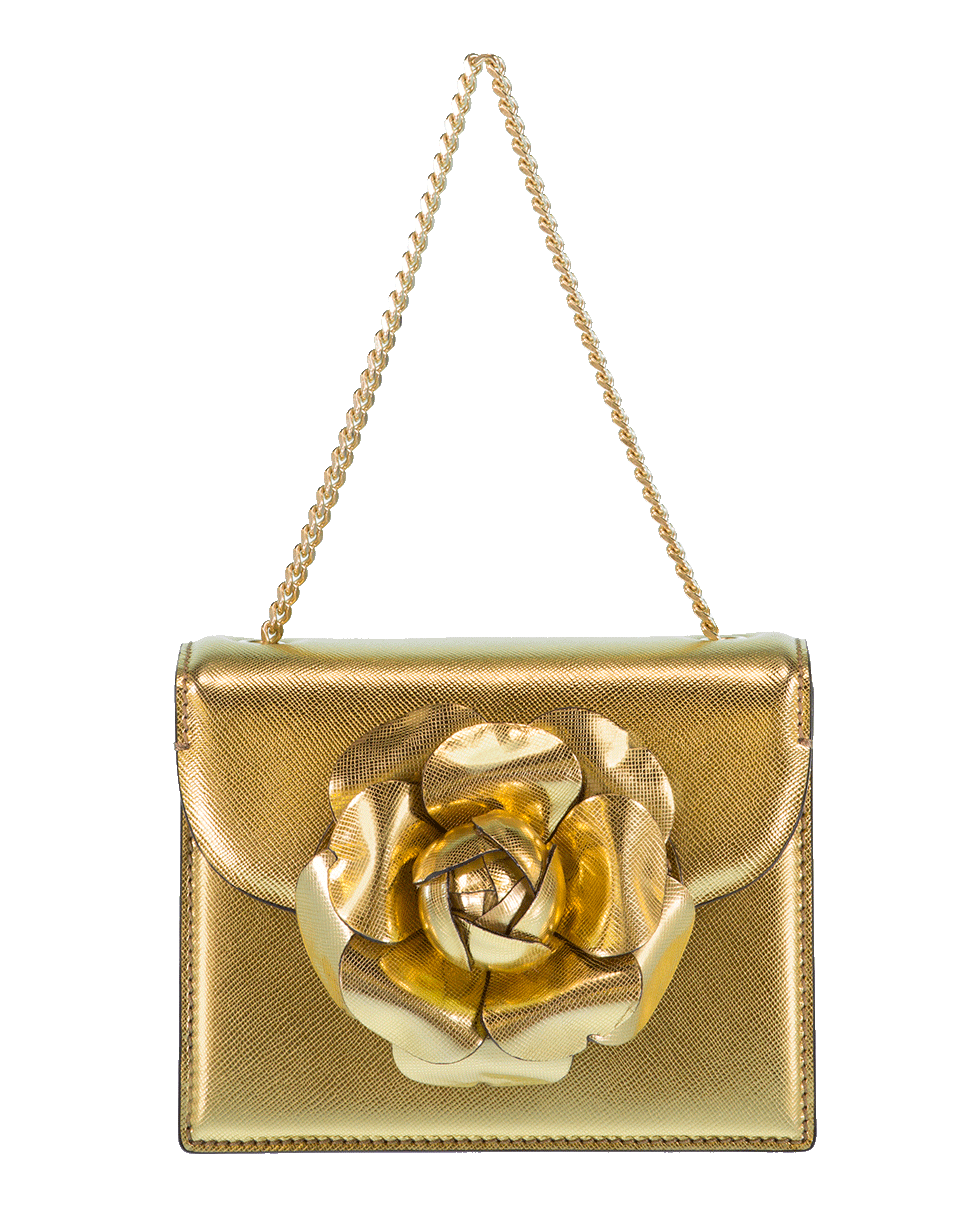 OSCAR DE LA RENTA-Mini Tro Crossbody Bag-GOLD