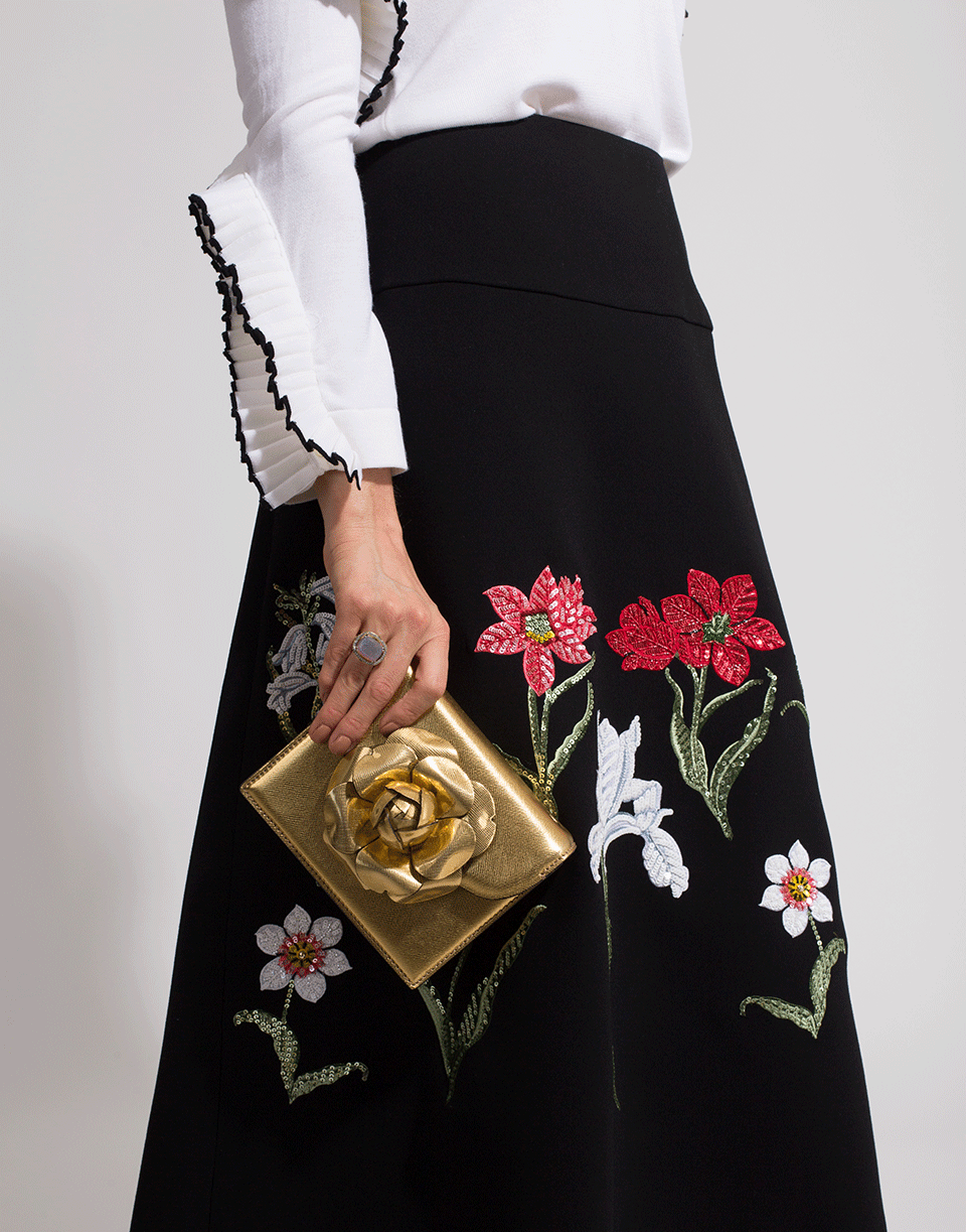 OSCAR DE LA RENTA-Mini Tro Crossbody Bag-GOLD
