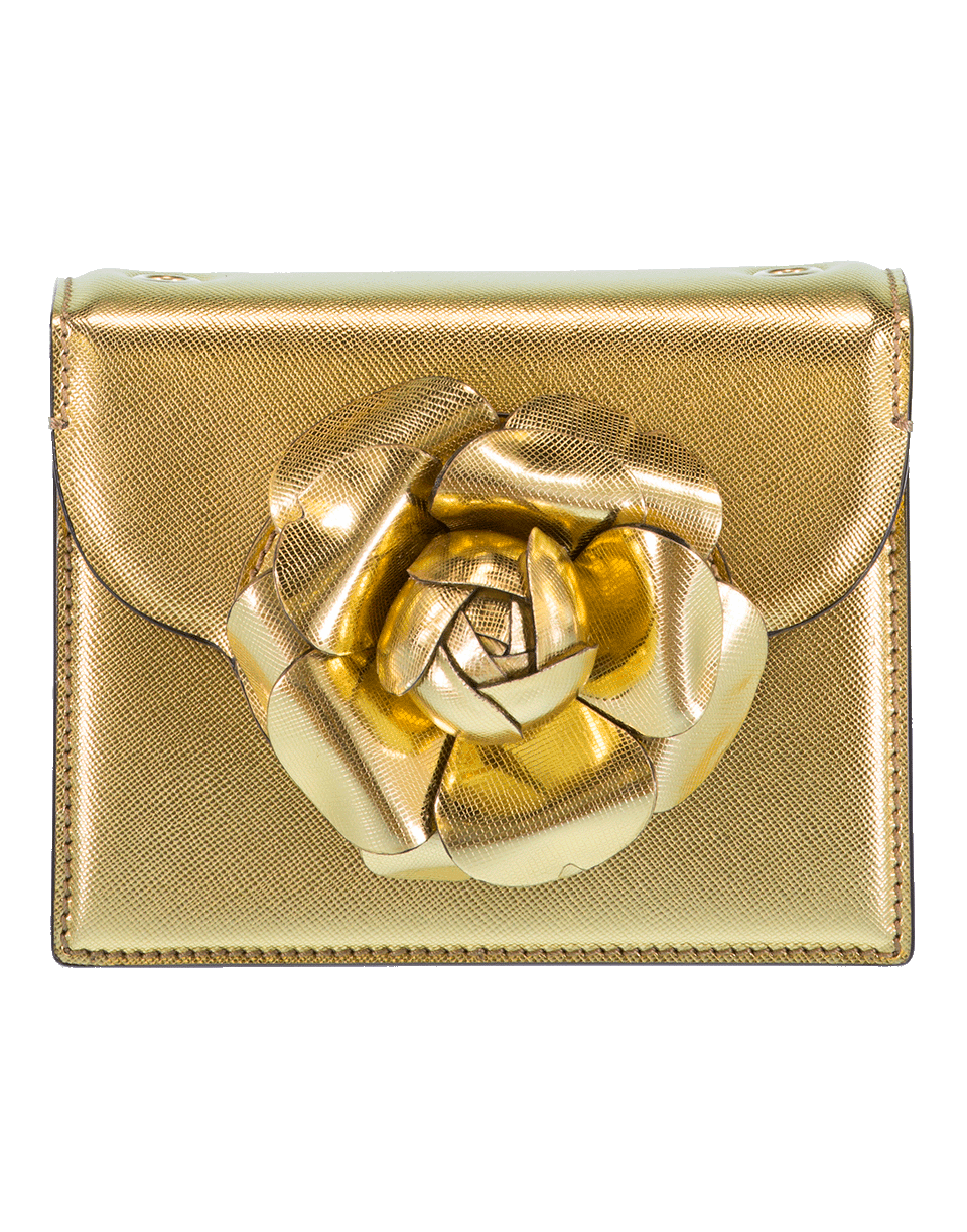OSCAR DE LA RENTA-Mini Tro Crossbody Bag-GOLD